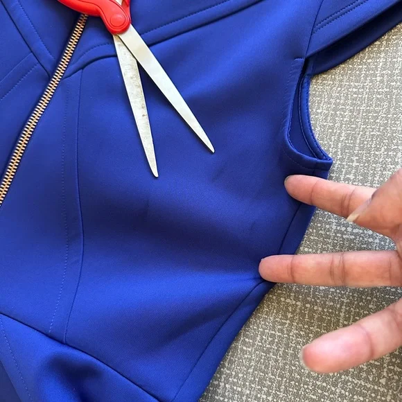 Ted Baker London Fit & Flare Scuba Dress – Royal Blue – Size 2 (US 6) - Picture 14 of 16